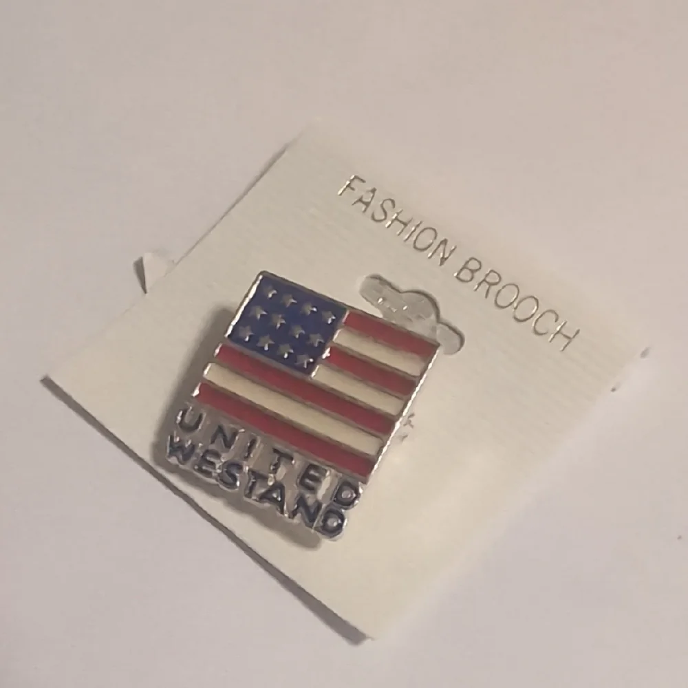 Fashion Jewelry Red, White, and Blue Flag Brooch‎